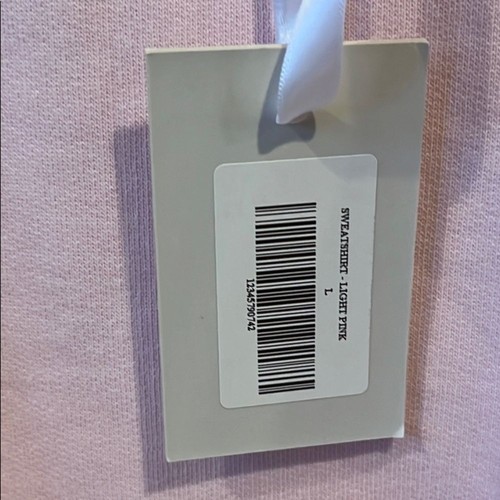 Destructive Light Pink Combed 100% Cotton Crewneck Sweatshirt - Picture 5 of 9