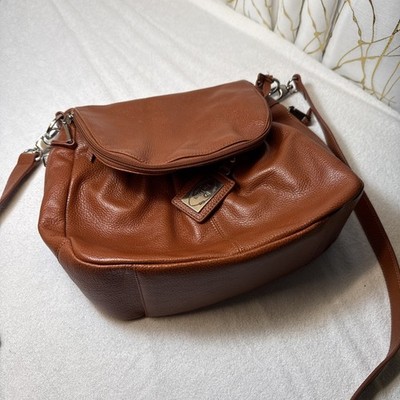 La Diva Brown Hobo Medium Bag Lots of Zippers and Pockets Vegan Leather Pockets!