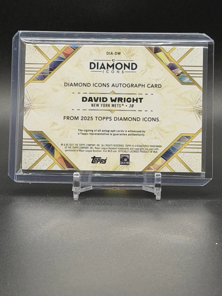 Autógrafo cromado Topps Diamond Icons David Wright 2025/15 Mets DIA-DW Foto 2 de 2