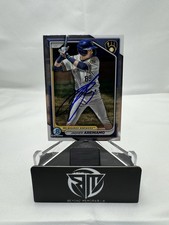 Jadher Areinamo Autograph Signed 2024 Bowman Chrome #BCP-2 Milwaukee Brewers
