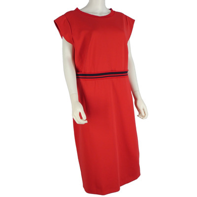 Escada Midikleid rot rubin UK 20 DE 46 Struktur Stretch Smart Anlass