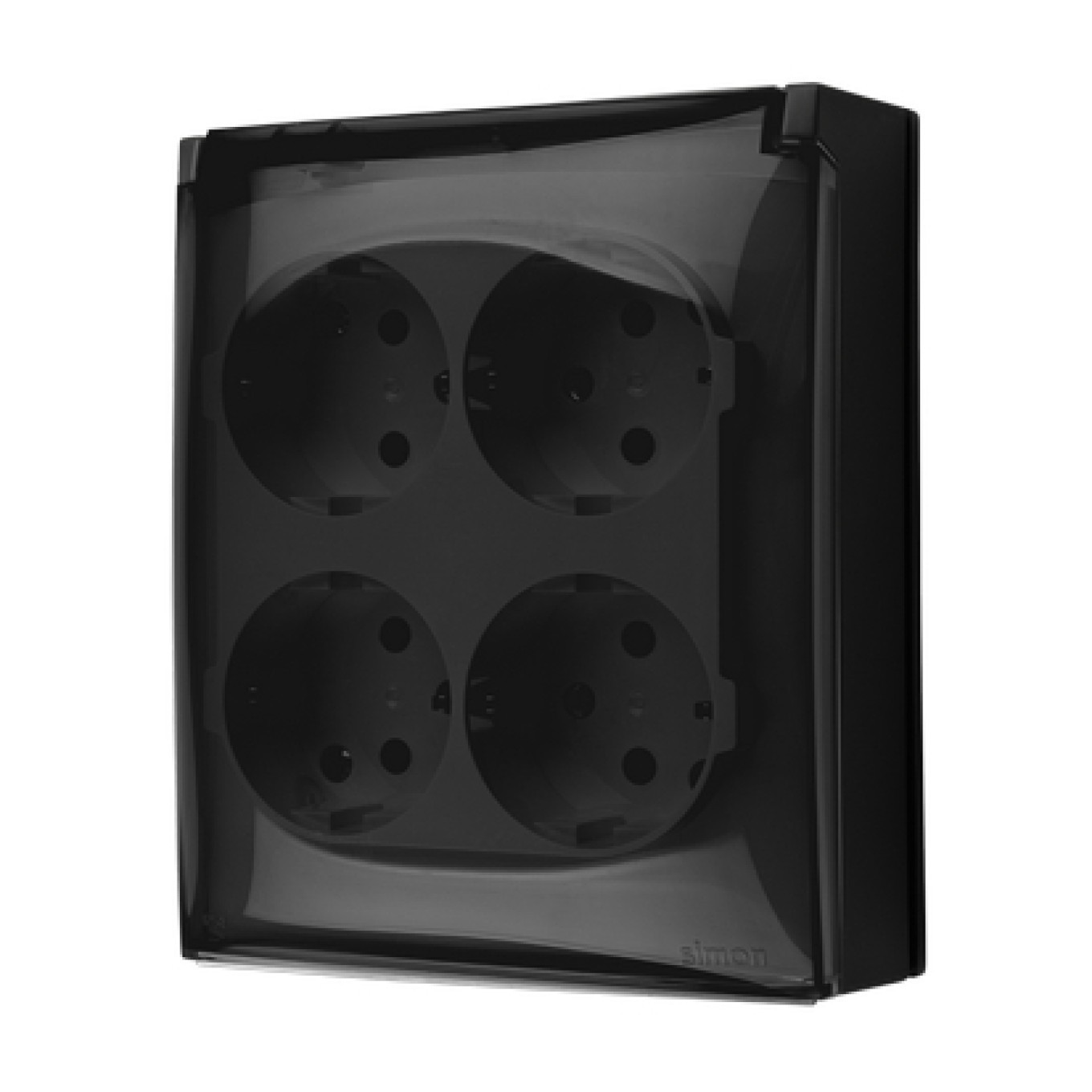 IP44 socket, Schuko, 4 x Simon Aquaclick ACGSZ4C/49A