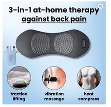 3 In 1 Electric Lumbar Support Pillow Smooth Spine Triple Fusion Back Massager
