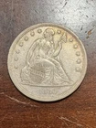 1860 O SEATED LIBERTY DOLLAR NICE ORIGINAL AU