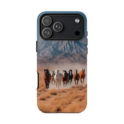 For iPhone / Galaxy / Pixel | Phone Ink Case - Wild Horses Sprinting Nature