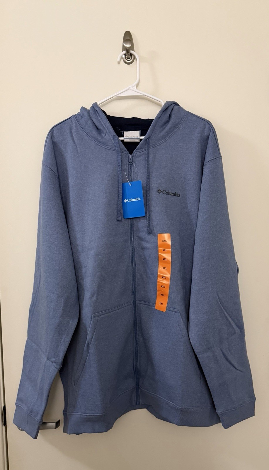 Columbia Men’s Sweatshirt Hoodie Full Zip Men’s XXL Blue