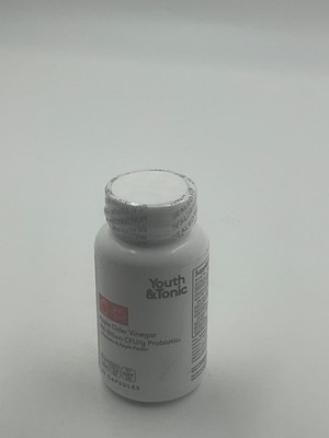 Youth & Tonic Apple Cider Vinegar 30 Capsules Exp 12/25