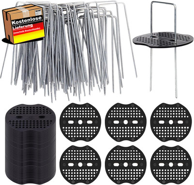 Erdanker Set U-form Bodenanker Gartenbefestigung rostfrei für Folien Unkrautvlie