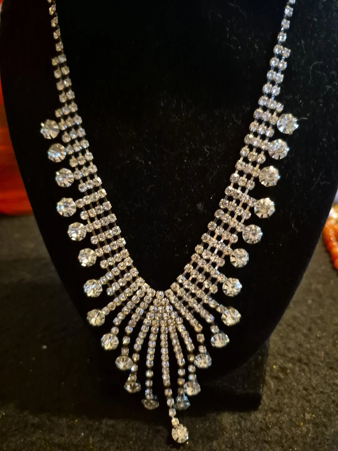 VETEMENTS FRANGIA PENDENTE GIROCOLLO STRASS TRASPARENTE 16 IN