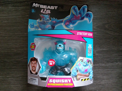 Mr Beast Lab Stretchy Squishy Hero GooJitZu  Hypercharged Panther Blue Collect