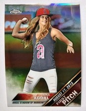 Nina Agdal 2016 Topps Chrome First Pitch Refractor #FPC-15 Angels MLB
