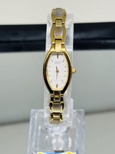 Vintage Citizen Quartz Women s Gold Tone Bracelet Watch Japan New Battery Runs
