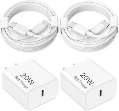 iPhone 17 16 15 Charger Fast Charging USB C Block Type C 2 Pack 6FT Cord