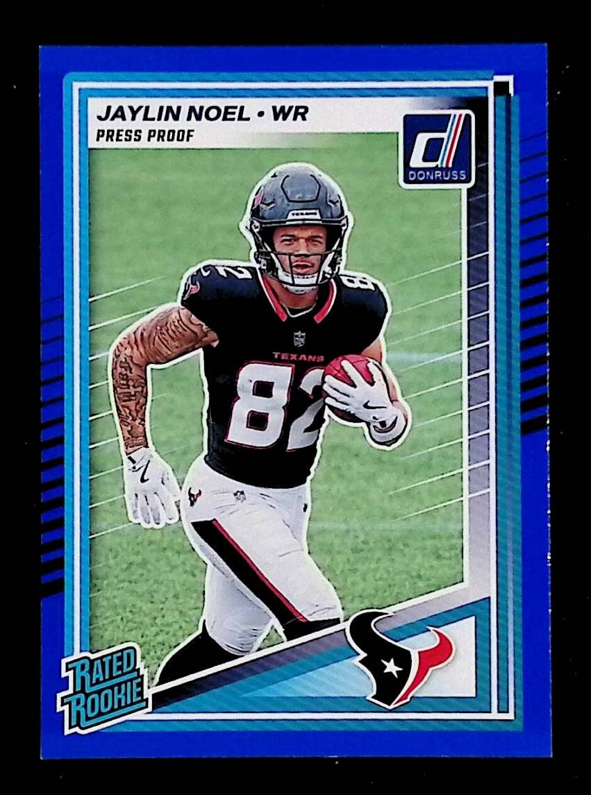 Jaylin Noel 2025 Donruss Press Proofs Blue #324 Rookie Houston Texans