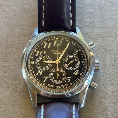 Breitling Premier Navitimer Chronograph 37 Vintage Black Dial Box Auto A40035