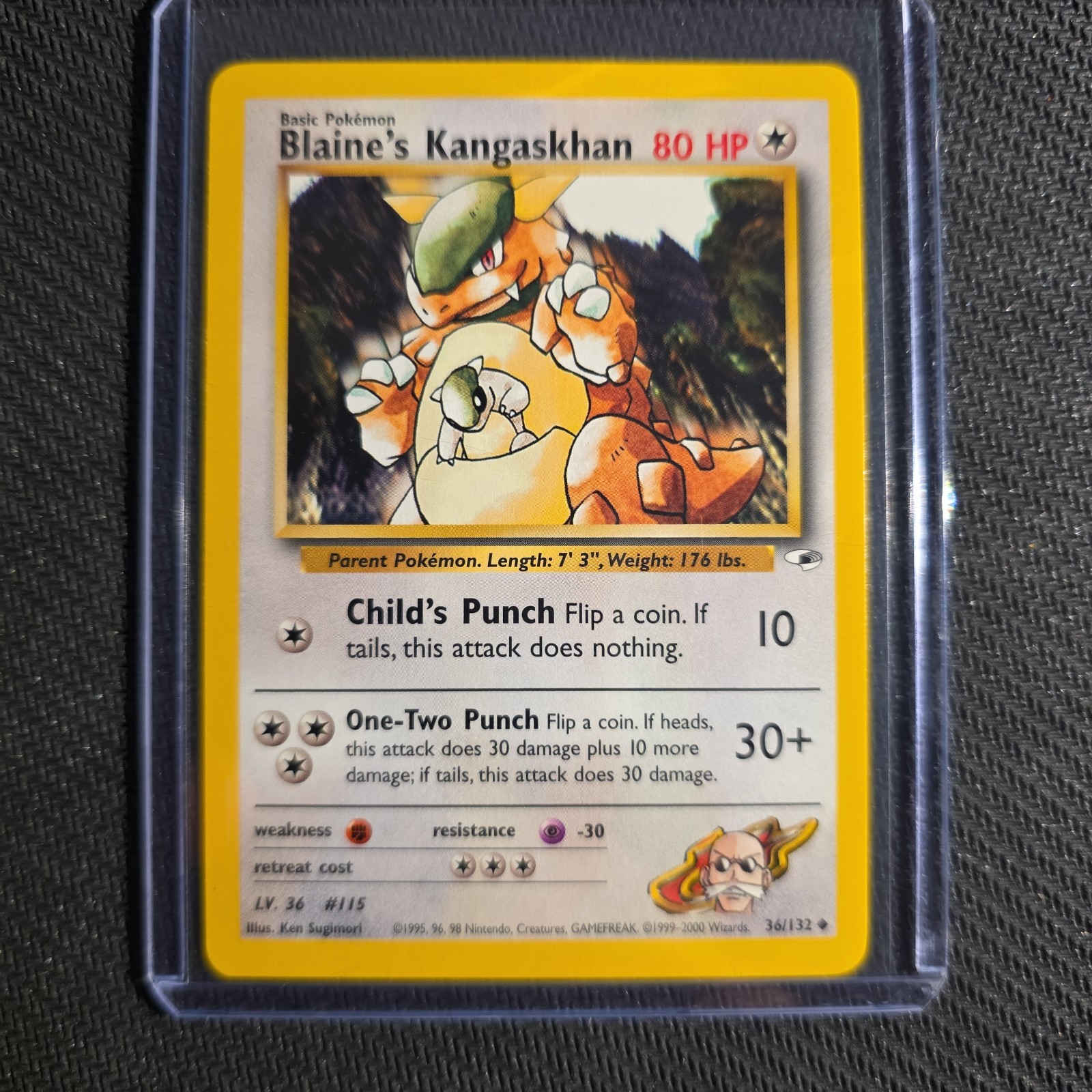 Pokemon Gym Heroes Blaine's Kangaskhan 36/132