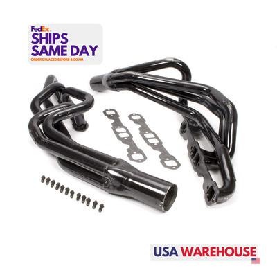 Schoenfeld 136H, Pair of Crossover Headers 1-3/4 Black Steel Performance Parts