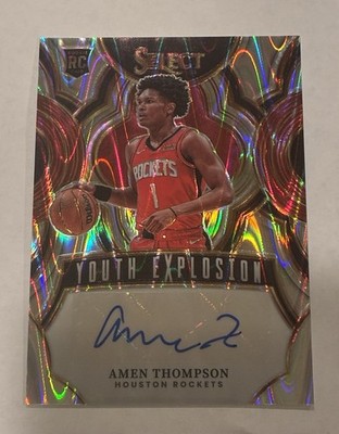 2023-24 Panini Select - Youth Explosion Signatures Amen Thompson #YE-10 (AU, RC)