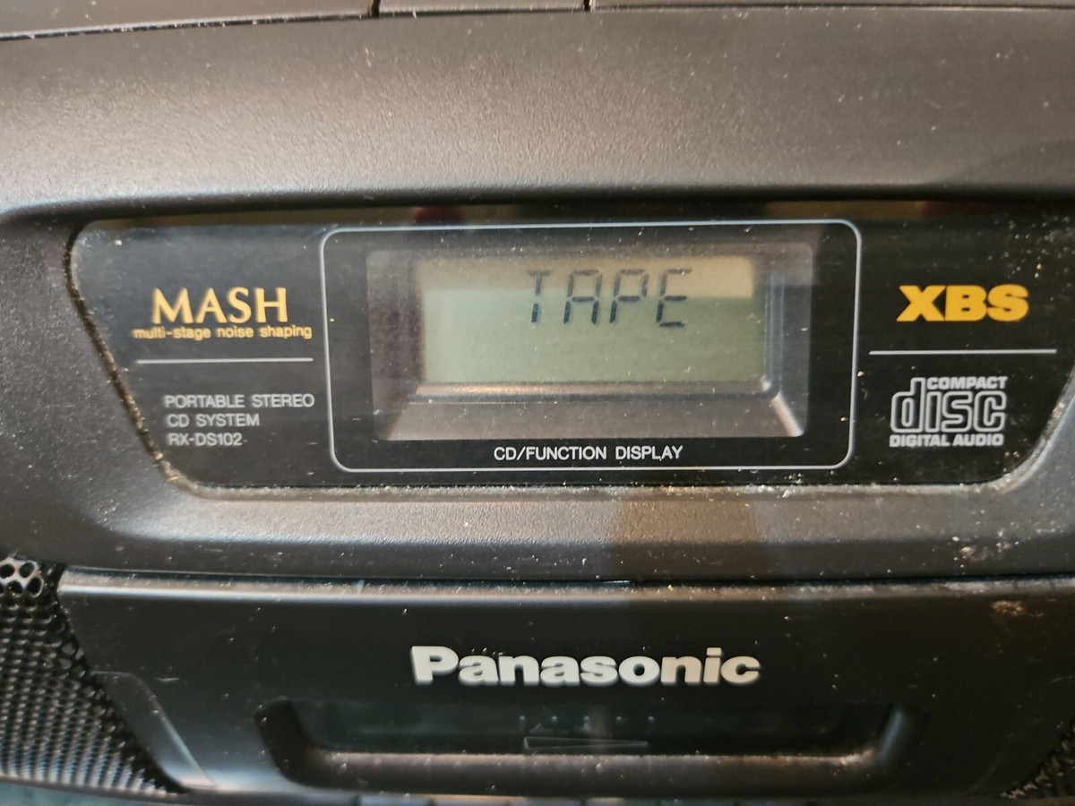 Panasonic RX-DS102 Portable Stereo Radio CD Cassette Player Boom
