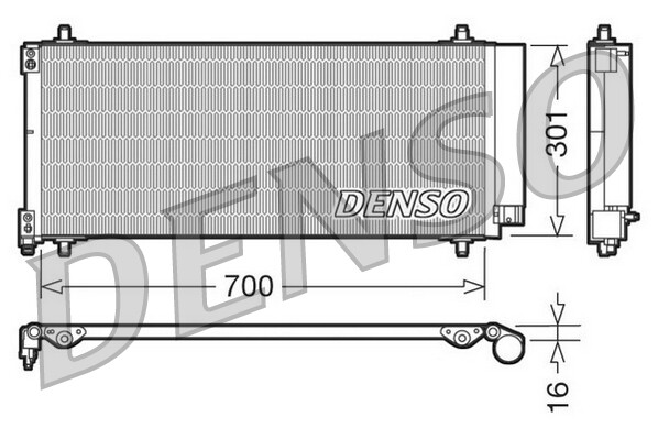 DENSO DCN21027 Condenser, air conditioning for CITROËN,PEUGEOT