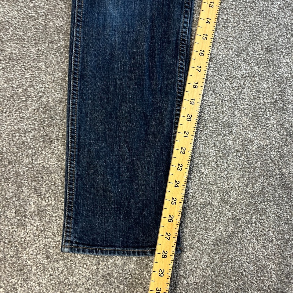 Hugo Boss Mens Jeans Slim Fit Stretch Dark Blue Wash Zip Fly Delaware