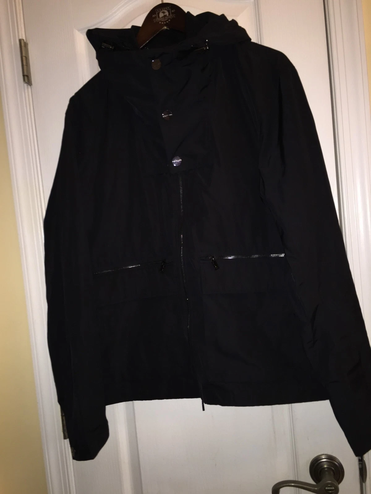 NWT $500 Michael Kors Convertible Hooded Black Outerwear Jacket Men's Coat L