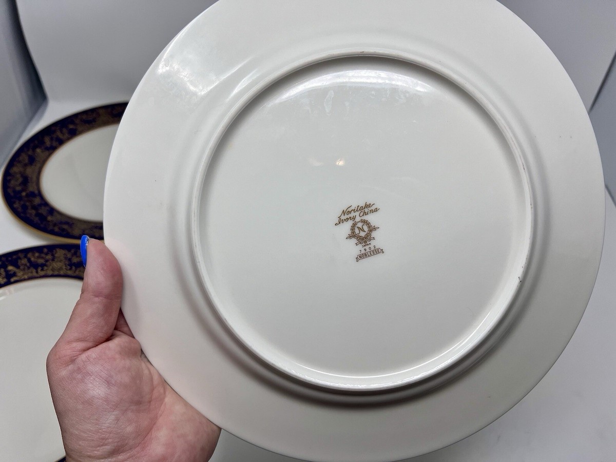 Set Of 6 Noritake 7902 Noblesse Dinner Plates 10 5/8” (Rare