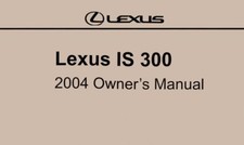 2004 Lexus IS 300 Owner's Manual