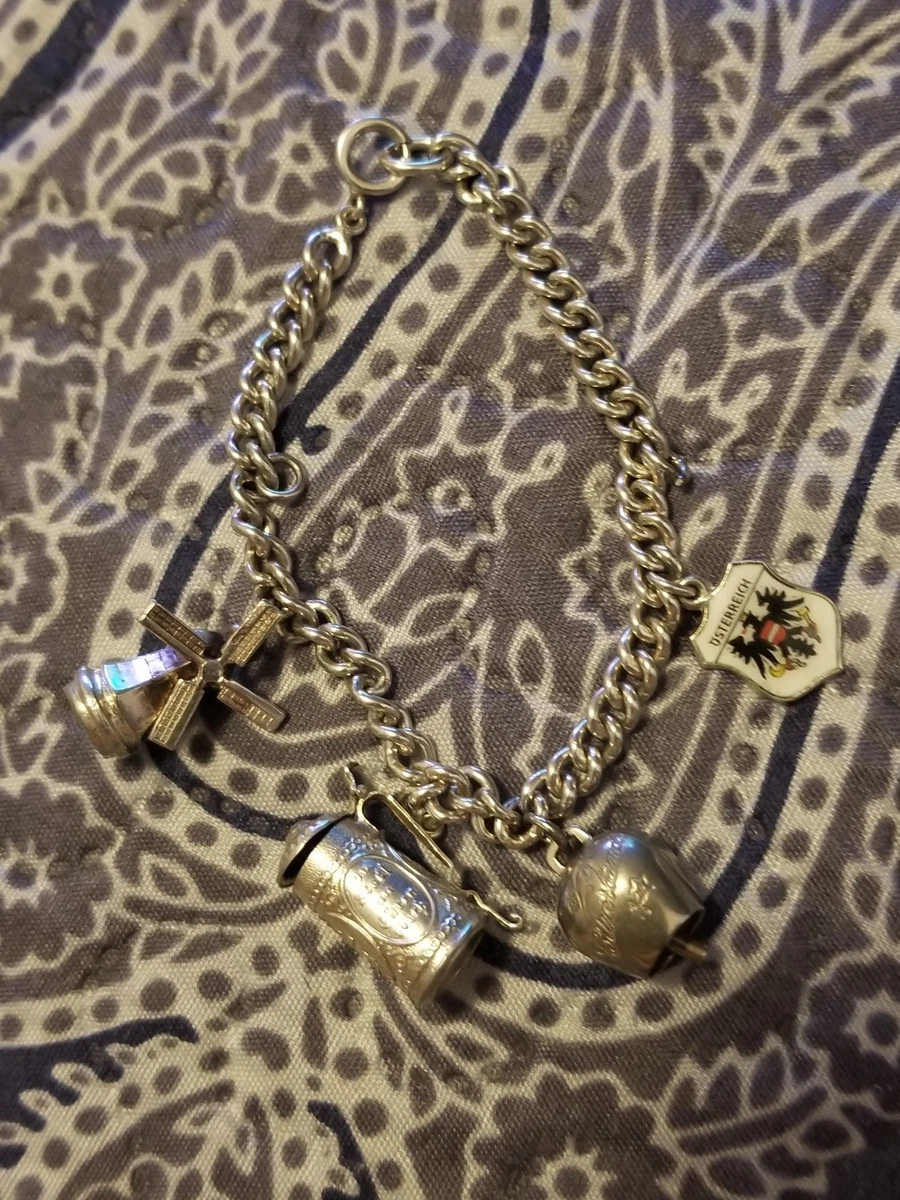 Silver charm bracelets for sale online