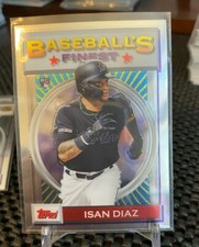 2020 Topps Finest Flashbacks 29 ISAN DIAZ Marlins Rookie RC