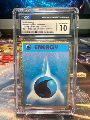 Water Energy Japanese TCG Classic CLK CGC 10: Gem Mint