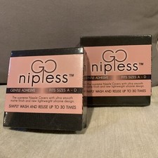 Go Nipless Self Adhesive Silicone Nipplecovers Pasties Size A-D New Lot Of 2