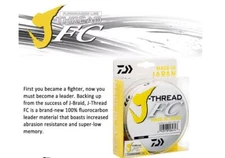 Daiwa J Fluoro 100% Fluorocarbon Japanese Fishing Leader Line 4-80lb 50 100 Yard