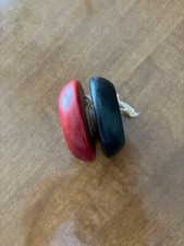 Vintage Wooden Black and Red Genuine Duncan Beginners Yo-Yo
