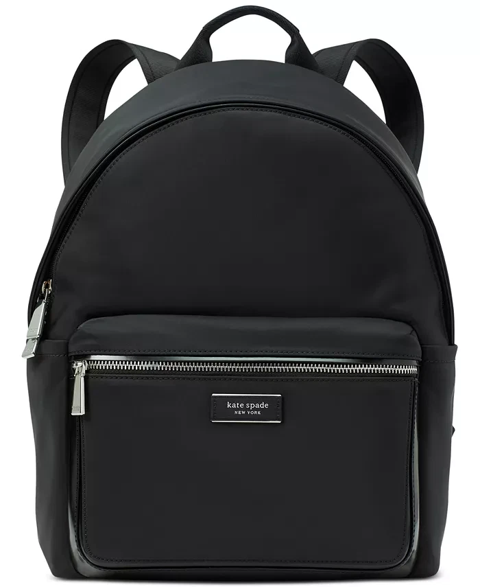NWT Kate Spade Sam Icon Ksnyl Medium Nylon Backpack BLACK eBay
