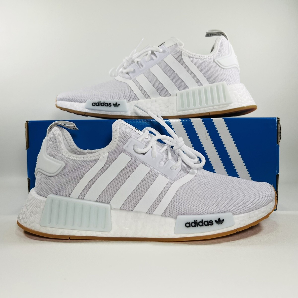 Adidas NMD_R1 Primeblue Men Running Shoes Athletic Sneaker White