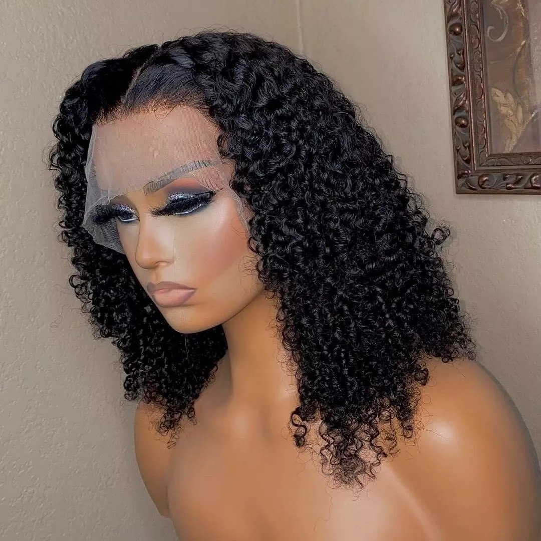 Short human lace wigs on cheap sale