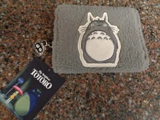 My Neighbor Totoro Sherpa Mini Zipper Wallet Soot Sprite Furry Studio Ghibli NWT