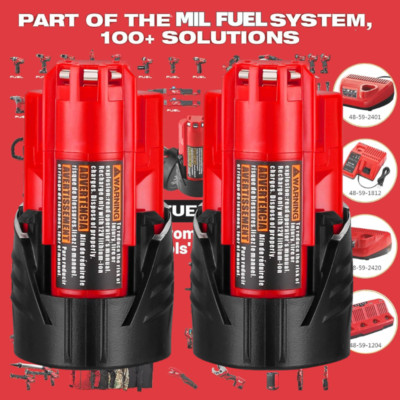 2Pack 3.0Ah For MILWAUKEE 48-11-2401 12V Lithium Ion Battery 48-11-2420