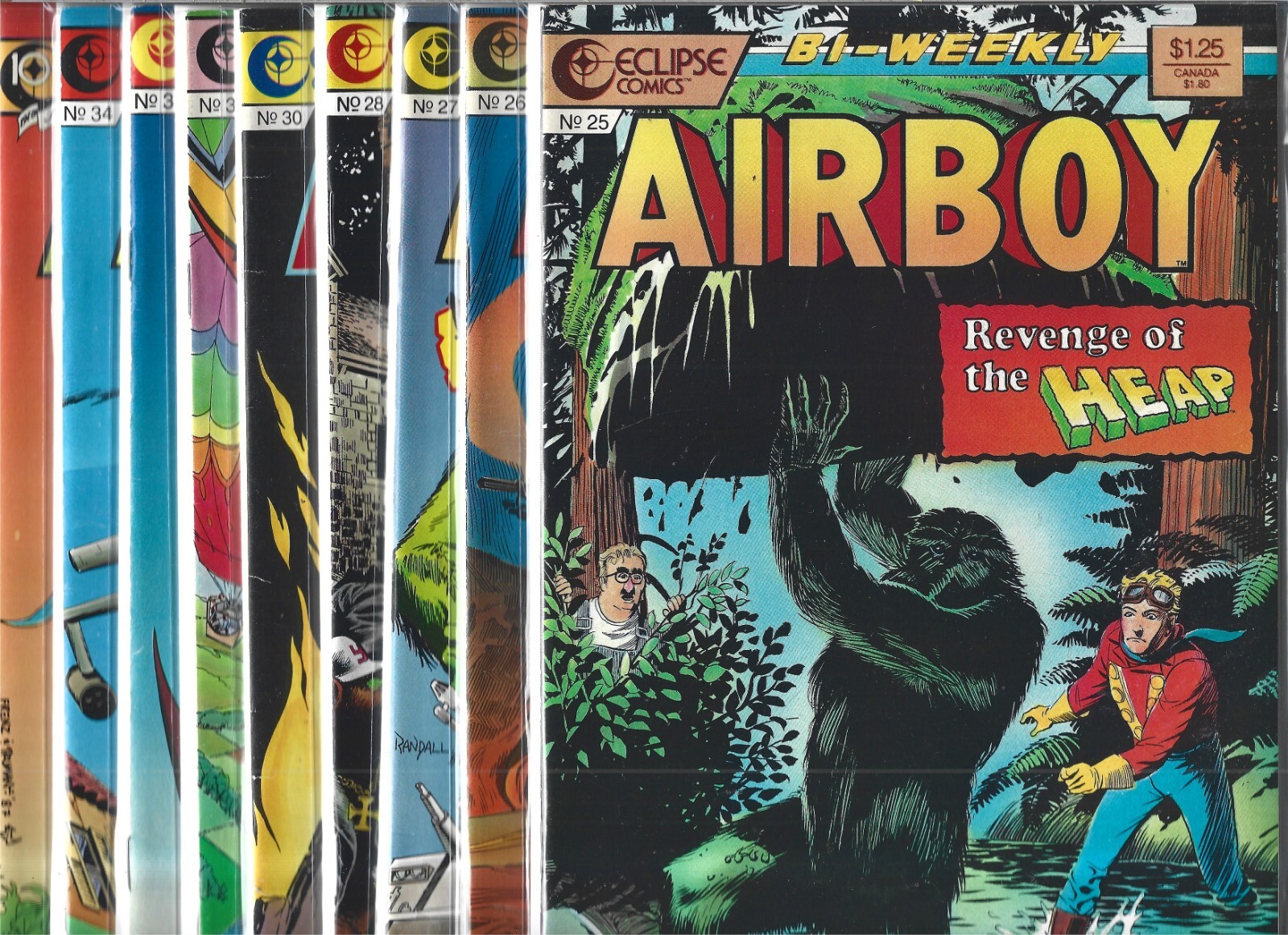 Airboy Lot Of 9 - #25 26 27 28 29 30 32 33 34 35 (Nm-) High Grade Copper Age