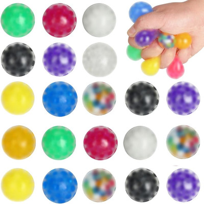 20 Pack Mini Stress Balls, Colorful Squishy Squeeze Balls Bulk Goodie Bag Stuffe