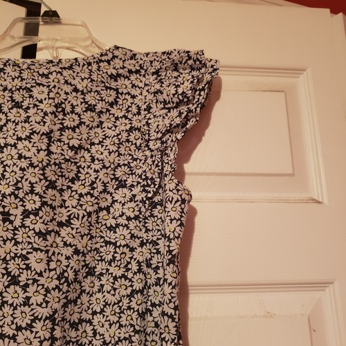 J. Crew Women's Short-Sleeve Dress, Navy/White Floral Print, Size 0 NEW - Picture 3 of 7