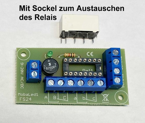 Relais Bistabil 12V AC/DC Platine Modul Karte Steuer Spannung 9-16V bis 2A - Bild 2 von 3