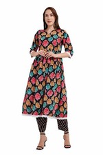 Frock Suit Black Color Cotton Dress Set Traditional Everyday Wear Gift