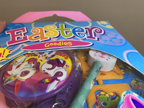 Vintage Lisa Frank Easter Goodies Bunny Coin Purse Stickers Eraser Sealed NOS - Picture 14 of 23