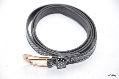 Ceinture Femme à Pois Noir Et Blanc H&M - Taille M, Coupe Fine-Moyenne Occasion