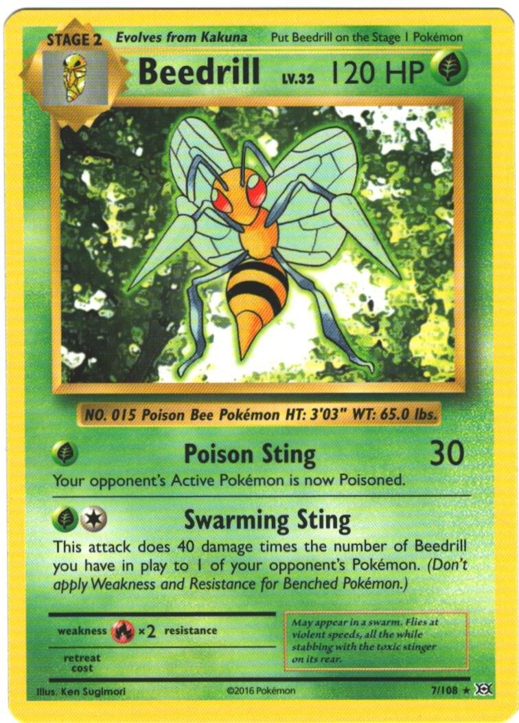 Beedrill 7/108 Evolutions Regular Rare Pokémon TCG | eBay