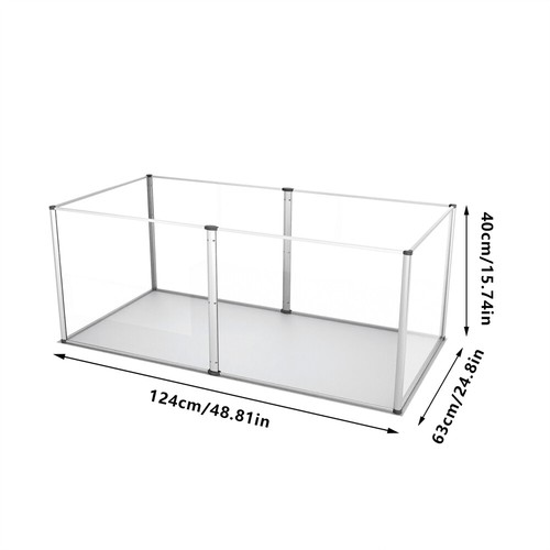Acryl Hasenstall Kaninchenstall 6 Panel Laufstall Hasenstall mit Bodenauflage DE - Bild 5 von 12