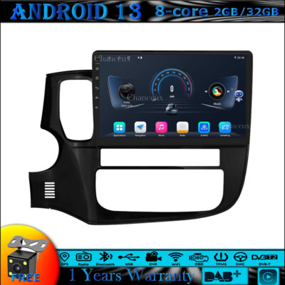 10''Android 13 Autoradio Carplay GPS Navi DAB For Mitsubishi Outlander 2012-2018
