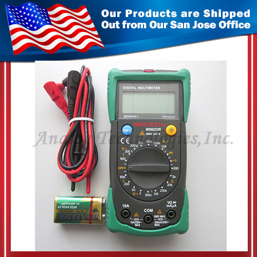 MASTECH MS8233B Palm Digital Multimeters AC/DC DC Current Resistance Tester - Picture 1 of 7